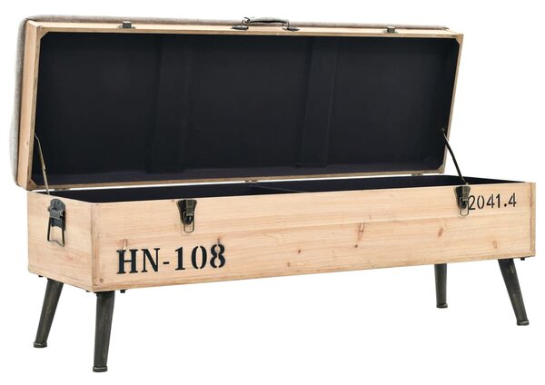 Tömör fenyőfa tárolópad 110 cm