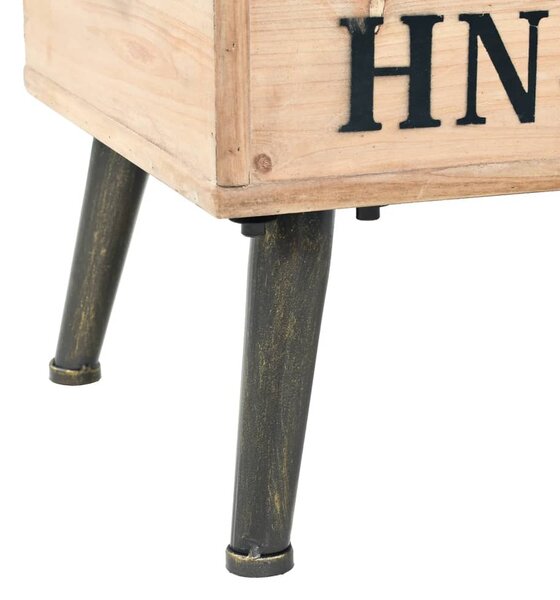 Tömör fenyőfa tárolópad 110 cm