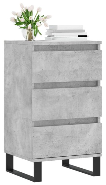 Betonszürke szerelt fa tálalószekrény 40 x 35 x 70 cm