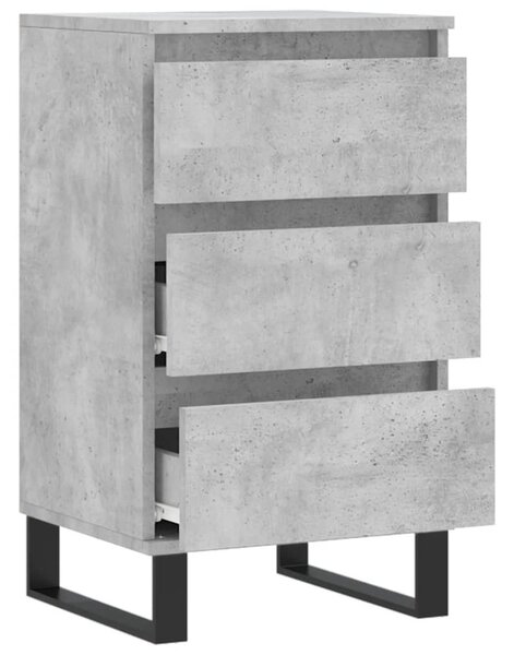 Betonszürke szerelt fa tálalószekrény 40 x 35 x 70 cm