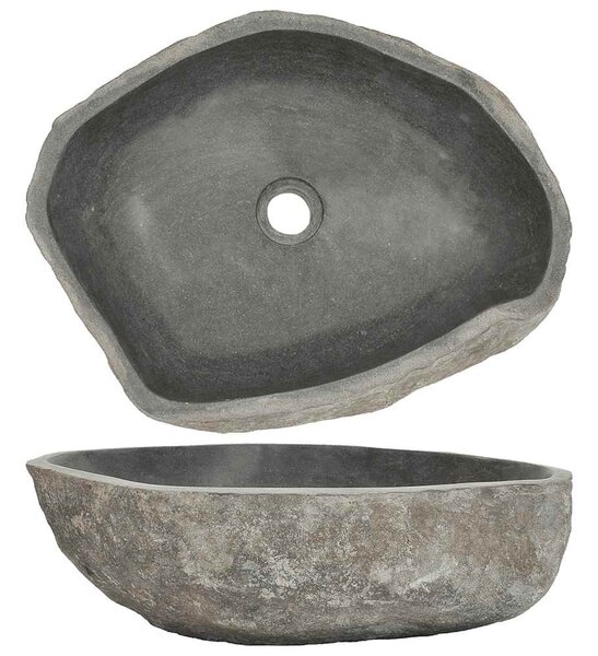 Ovális folyami kő mosdókagyló (45-53) x (34-41) cm