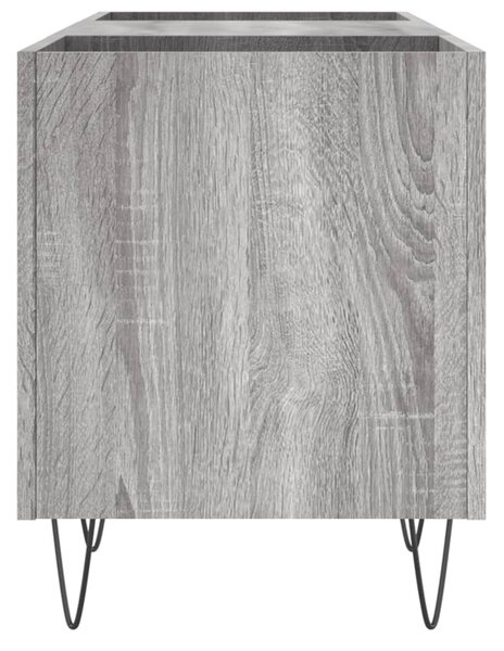 Szürke sonoma színű szerelt fa hanglemezszekrény 121x38x48 cm