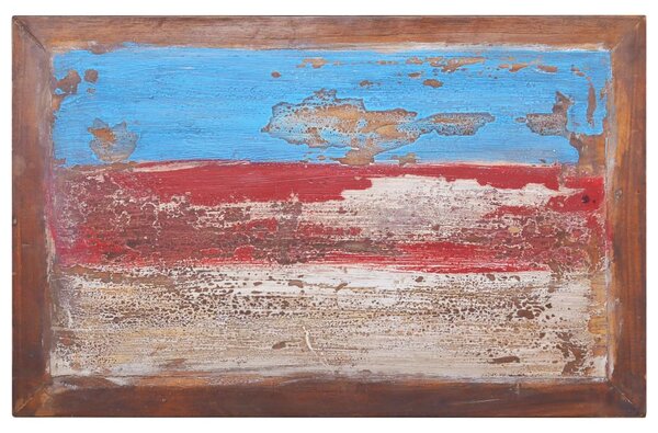 Újrahasznosított tíkfa dohányzóasztal 80 x 50 x 40 cm