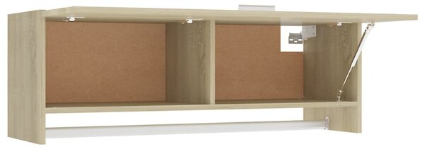 Sonoma tölgy színű szerelt fa ruhásszekrény 100 x 32,5 x 35 cm