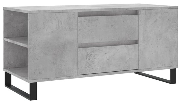 Betonszürke szerelt fa dohányzóasztal 102x44,5x50 cm