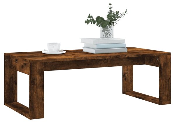 Füstös tölgy színű szerelt fa dohányzóasztal 102x50x35 cm