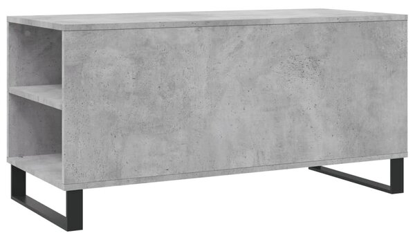Betonszürke szerelt fa dohányzóasztal 102x44,5x50 cm