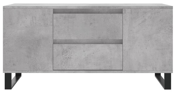 Betonszürke szerelt fa dohányzóasztal 102x44,5x50 cm