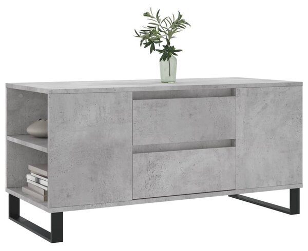 Betonszürke szerelt fa dohányzóasztal 102x44,5x50 cm