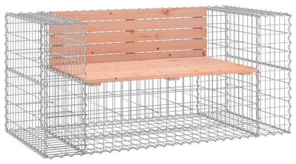Tömör duglászfenyő gabion kerti pad 143 x 71 x 65,5 cm