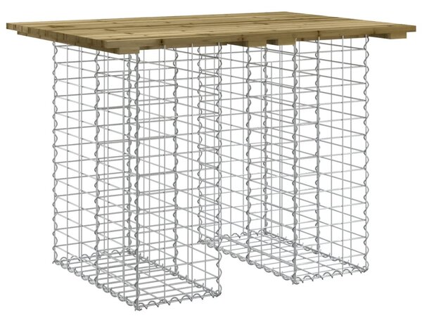 Gabion mintás impregnált fenyőfa kerti asztal 100 x 70 x 72 cm