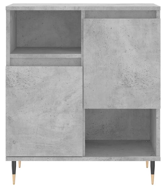 Betonszürke szerelt fa tálalószekrény 60 x 35 x 70 cm