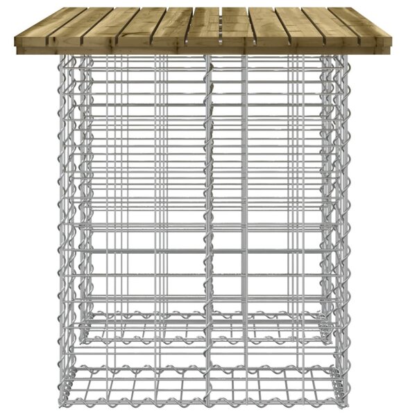 Gabion mintás impregnált fenyőfa kerti asztal 100 x 70 x 72 cm