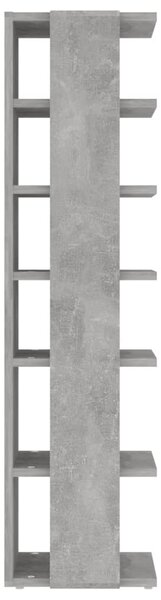 Betonszürke szerelt fa cipőszekrény 27,5 x 27 x 102 cm