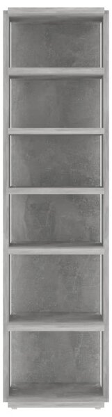Betonszürke szerelt fa cipőszekrény 27,5 x 27 x 102 cm