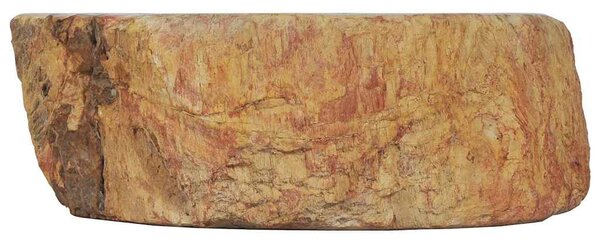 Krémszínű őskő mosdókagyló 45 x 35 x 15 cm