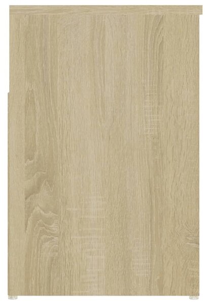 Sonoma tölgy színű szerelt fa cipőtároló pad 80 x 30 x 45 cm