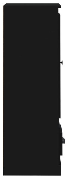 Fekete szerelt fa magasszekrény 36x35,5x103,5 cm