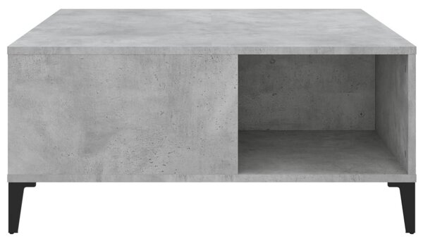 Betonszürke szerelt fa dohányzóasztal 80x80x36,5 cm
