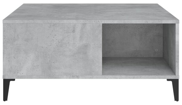 Betonszürke szerelt fa dohányzóasztal 80x80x36,5 cm