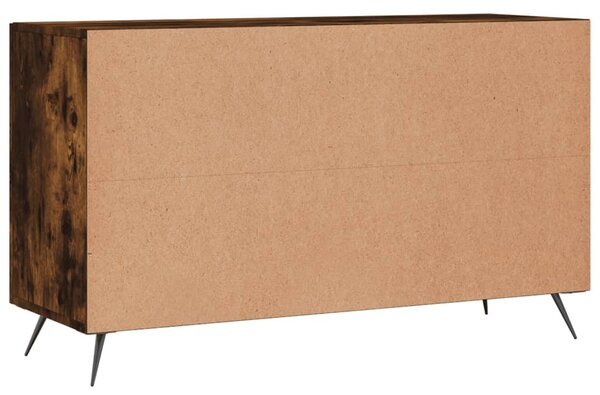Füstös tölgy színű szerelt fa tálalószekrény 100 x 36 x 90 cm