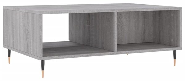 Szürke sonoma szerelt fa dohányzóasztal 90 x 60 x 35 cm