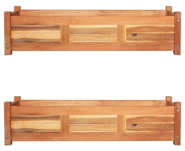 2 db akácfa kerti magaságyás 100 x 30 x 25 cm