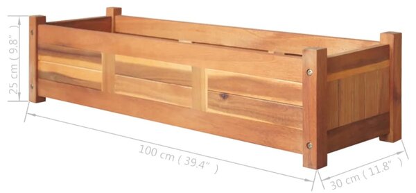 2 db akácfa kerti magaságyás 100 x 30 x 25 cm
