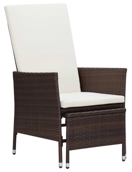 3 részes barna polyrattan kerti ülőgarnitúra párnákkal