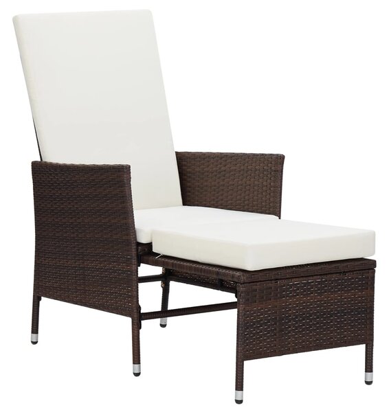 3 részes barna polyrattan kerti ülőgarnitúra párnákkal