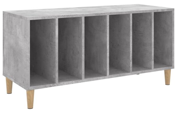 Betonszürke szerelt fa hanglemezszekrény 100 x 38 x 48 cm