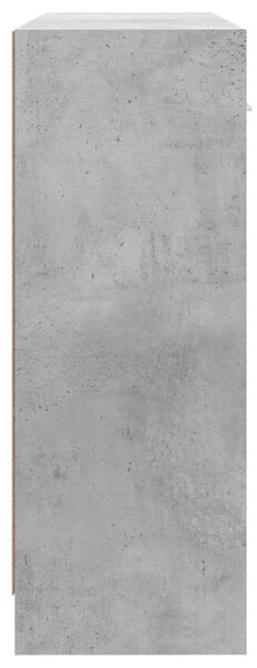 Betonszürke szerelt fa tálalószekrény 91x28x75 cm