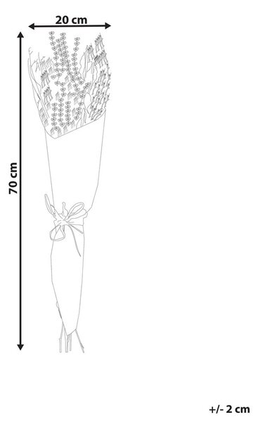 Szárított virágcsokor NAWARRA 70 cm Természetes