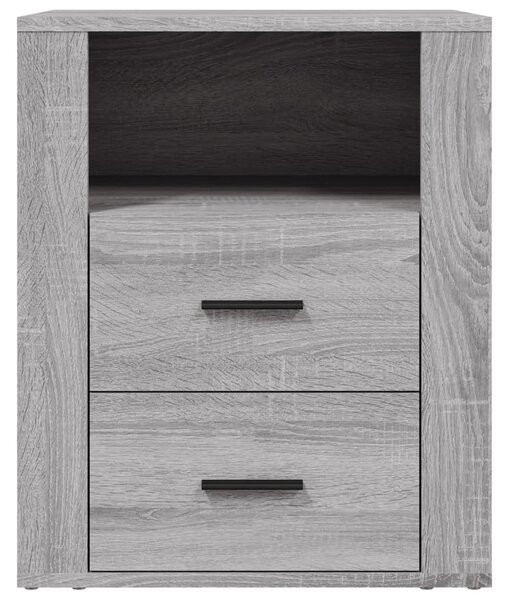 VidaXL szürke sonoma színű szerelt fa éjjeliszekrény 50 x 36 x 60 cm