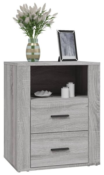VidaXL szürke sonoma színű szerelt fa éjjeliszekrény 50 x 36 x 60 cm