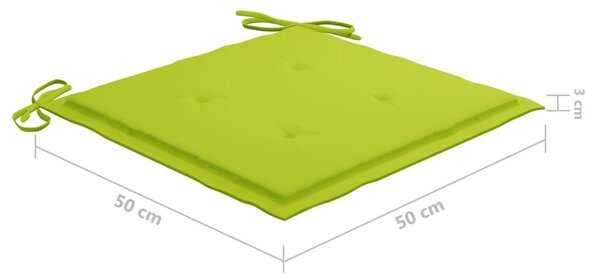 6 db tömör akácfa kültéri étkezőszék párnával