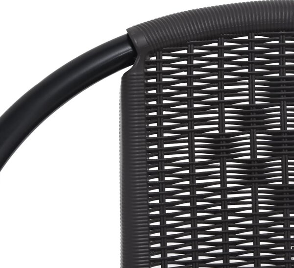 6 db műanyag rattan és acél kerti étkezőszék 110 kg