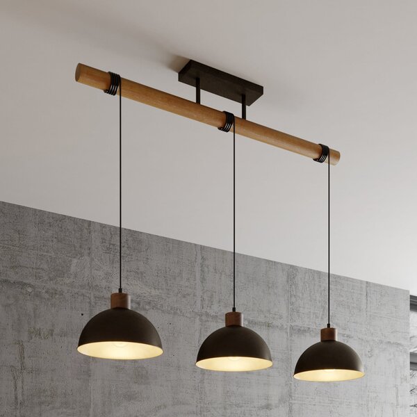 Függőlámpa Lindby, Holgar, dimmable, Szürke, Nappali, Fém, Indusztriális dizájn
