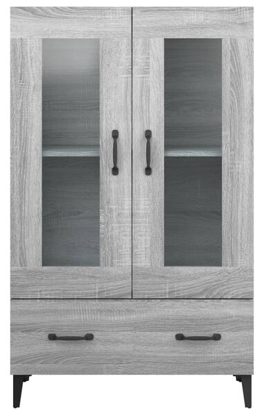 Szürke sonoma színű szerelt fa magasszekrény 70 x 31 x 115 cm