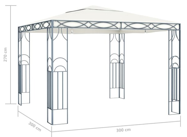 Krémszínű pavilon 300 x 300 cm