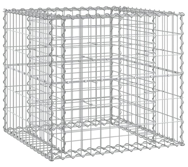 Tömör impregnált fenyőfa kerti pad gabion kosárral
