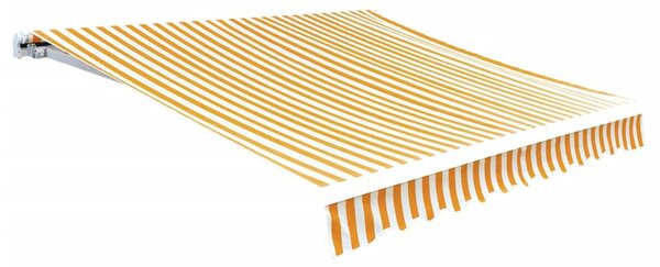 Sárga-fehér vászon napellenző tető 4 x 3 m (a váz nem tartozék)