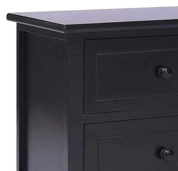 Fekete tömör császárfa TV-szekrény 108 x 30 x 40 cm