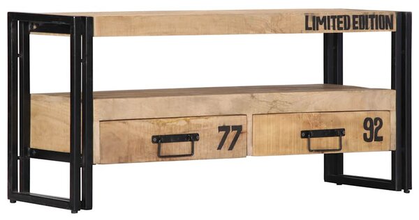 Tömör mangófa TV-szekrény 100 x 30 x 45 cm