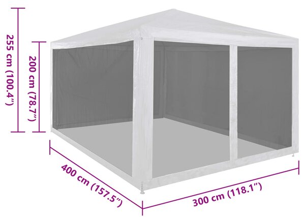 Partisátor 4 hálós oldalfallal 4 x 3 m