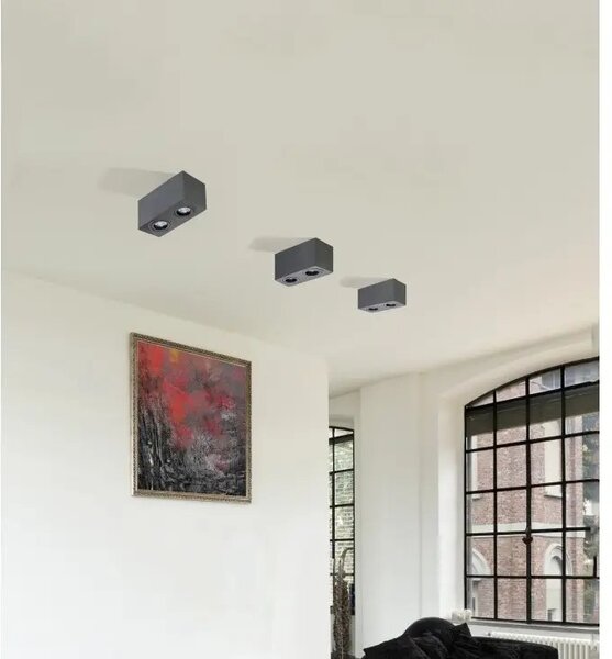 Modern spotlámpa Brant 2 SQ IP44 fekete
