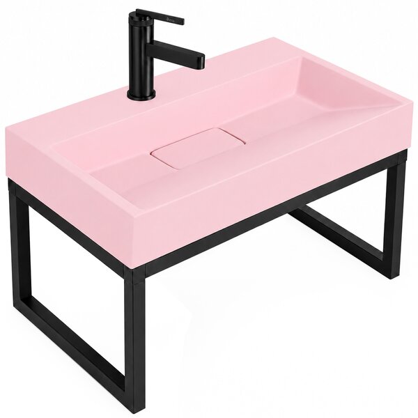 Konglomerátum mosdó GOYA PINK 60CM + rám