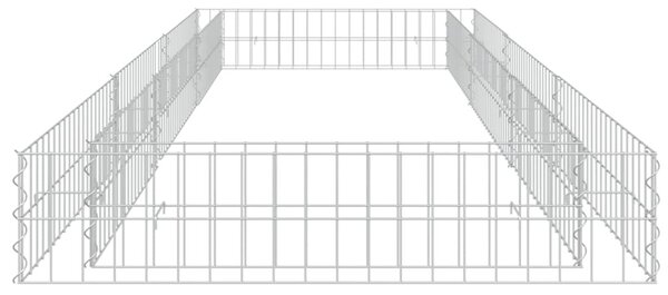 Horganyzott acél gabion magaságyás 300 x 100 x 20 cm