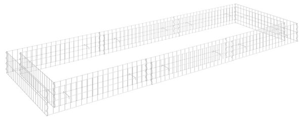Horganyzott acél gabion magaságyás 300 x 100 x 20 cm