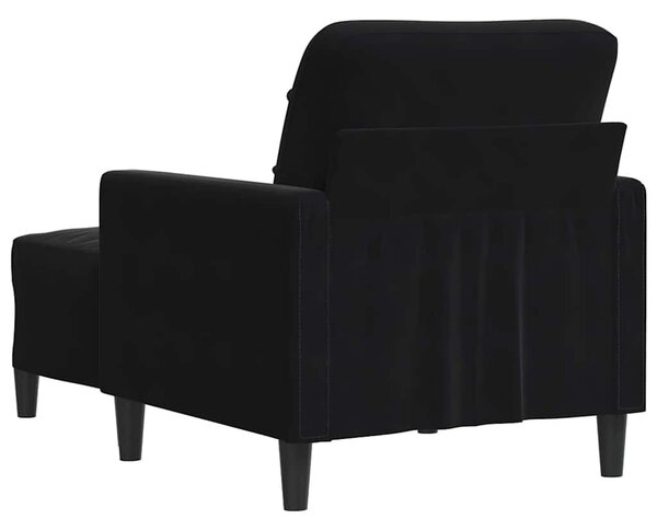 VidaXL fekete bársony kanapéfotel lábtartóval 60 cm